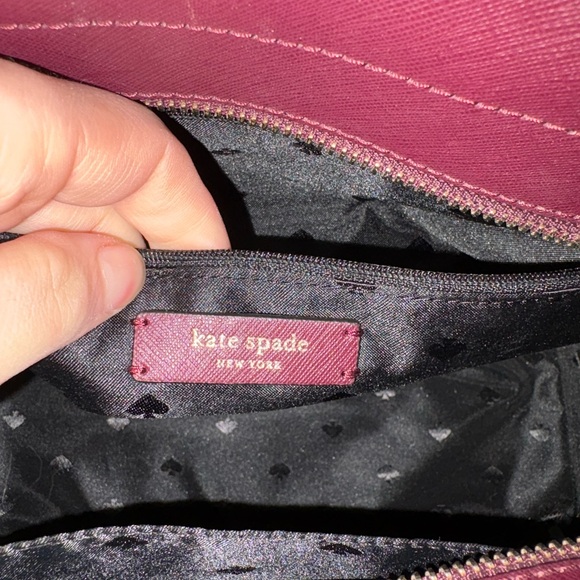 Kate Spade Black and Burgundy Floral Satchel - Picture 8 of 12